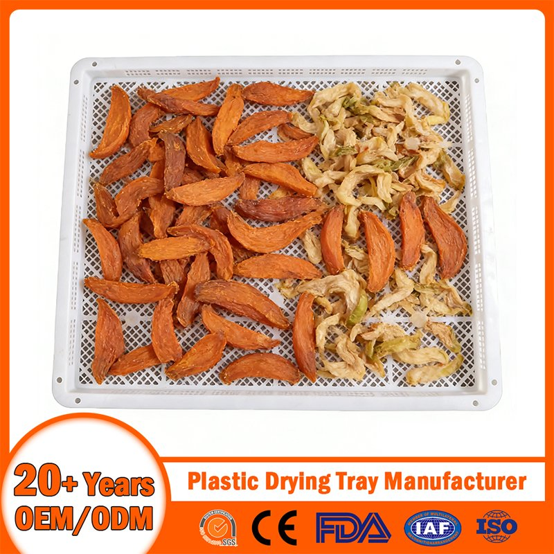 China Plastic Drying Tray Manufacturer Stackable/Nestable/Perforated/Mesh/Solid Bottom Plastic Cooling/Freezing/Dried Tray for Seafood/Fruit Aquaculture/Herbal