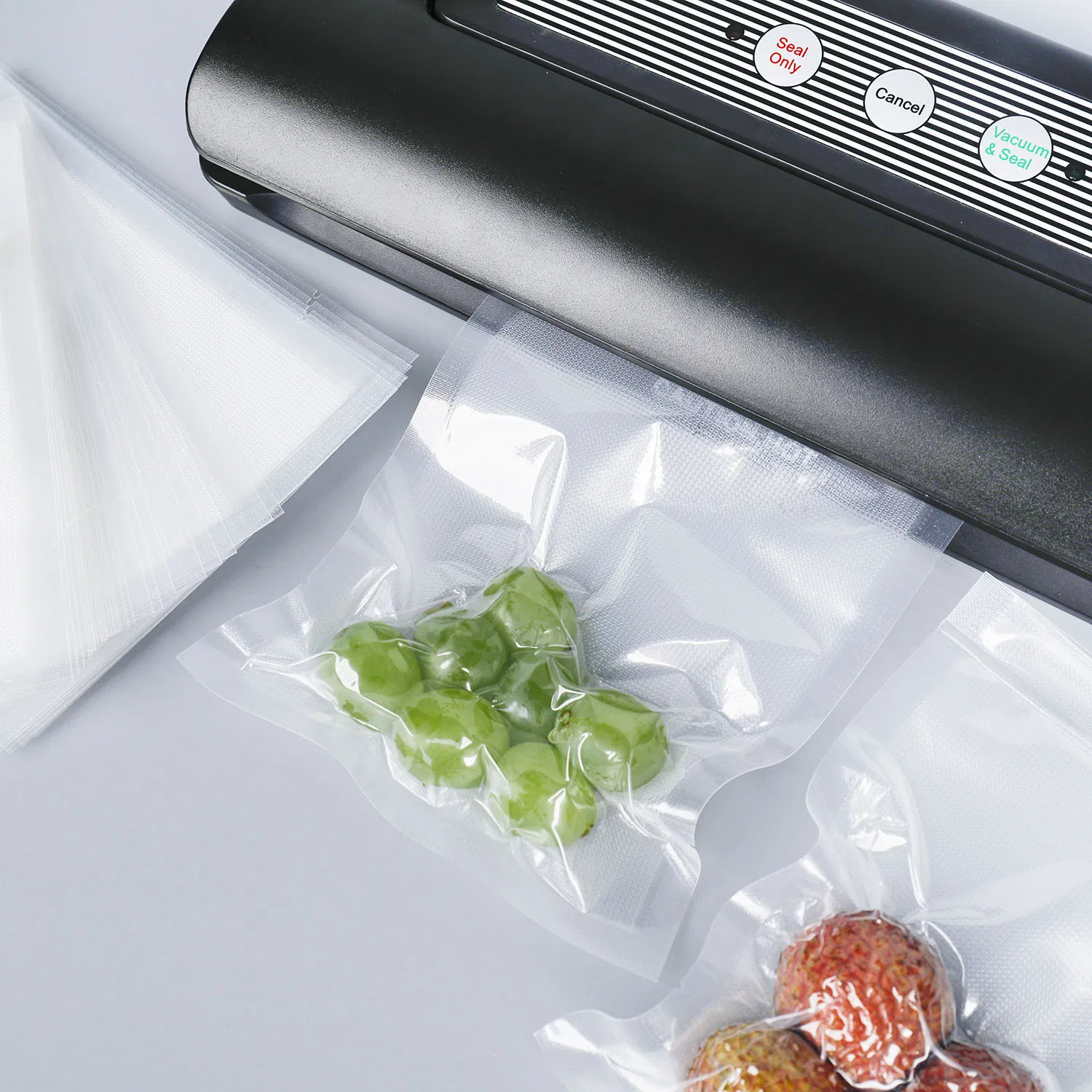 9 Layer 11 Layer Domestic Vacuum Sealer Rolls 25X35cm, 3-Side Sealed Textured Vacuum Bags for Food Packaging, Safe for Freezer, Freezer Bag, Embossed Packaging