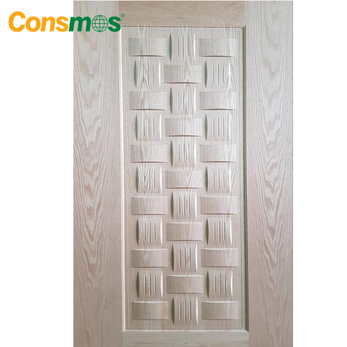 Consmos 3mm Natural Wood Veneer MDF/HDF Mould Door Skin Sheet for Interior Door Panel