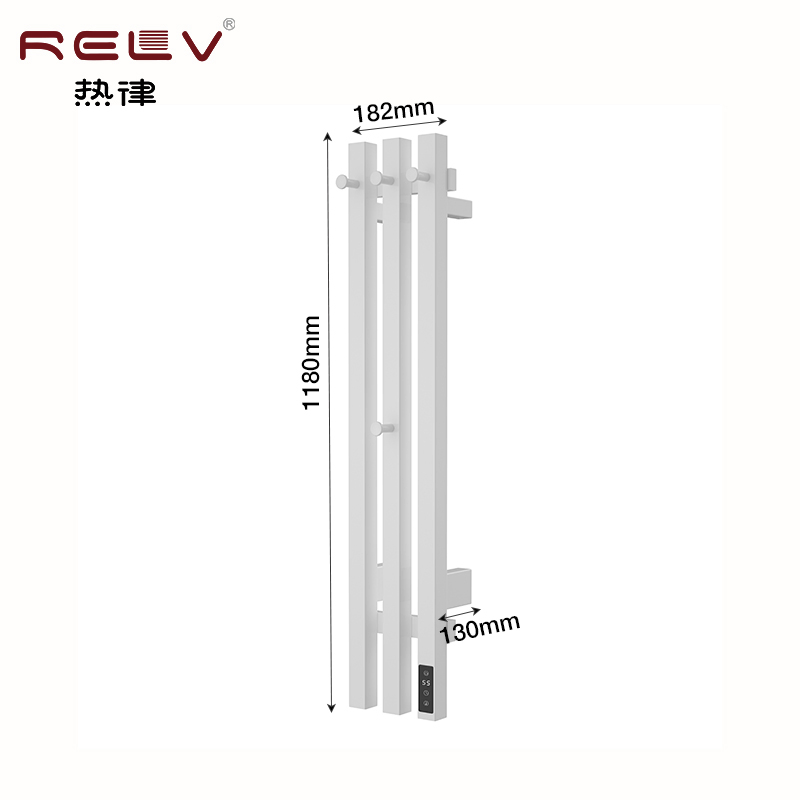 Vertical Multi-Bar Electric Heated Towel Rack Wall Mounted 304 Stainless Steel Bathroom Warmer
