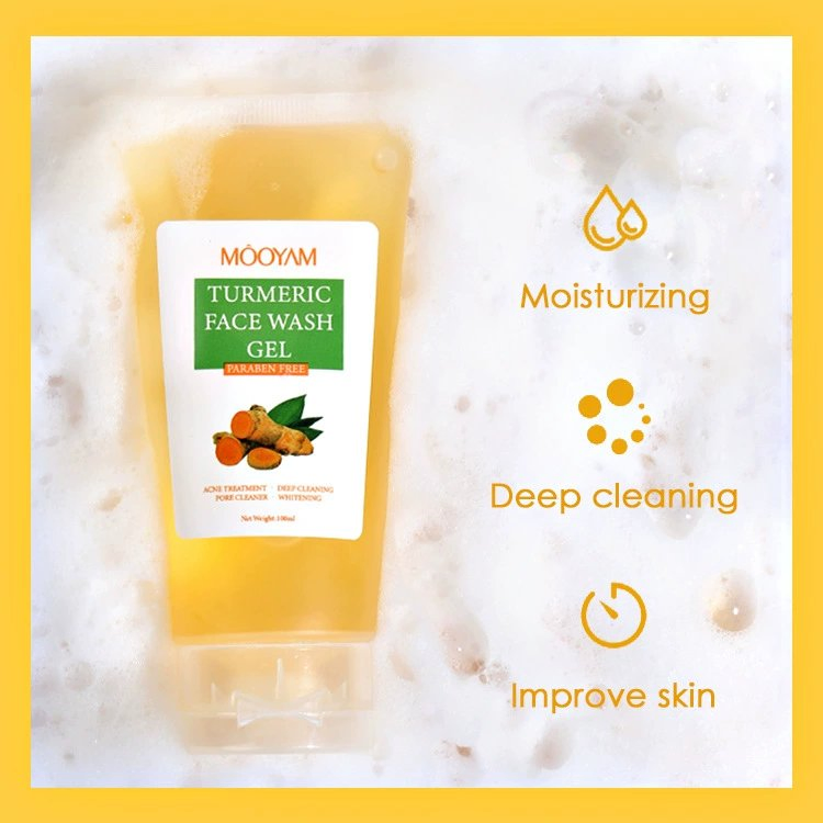 Best Selling Turmeric Wash Cleanser Skin Brightening Facial Cleansing Bubble Foaming Turmeric Face Wash