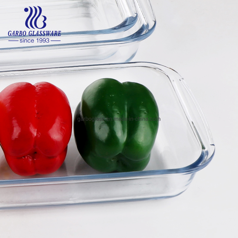 Rectangle and Oval Clear Multifunctional Dishwasher and Oven-Safe Baking Glass for Cake Pizza Muffin Tray