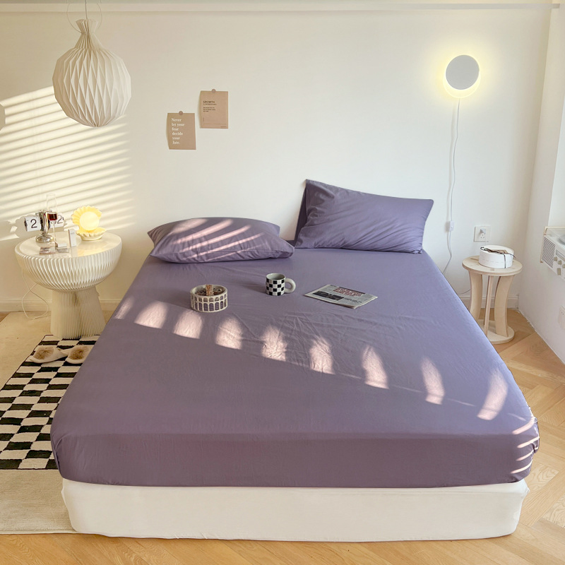 Textile One-Piece Washed Cotton Bedspread Dust Cover Mattress Protective Cover Bedding Set