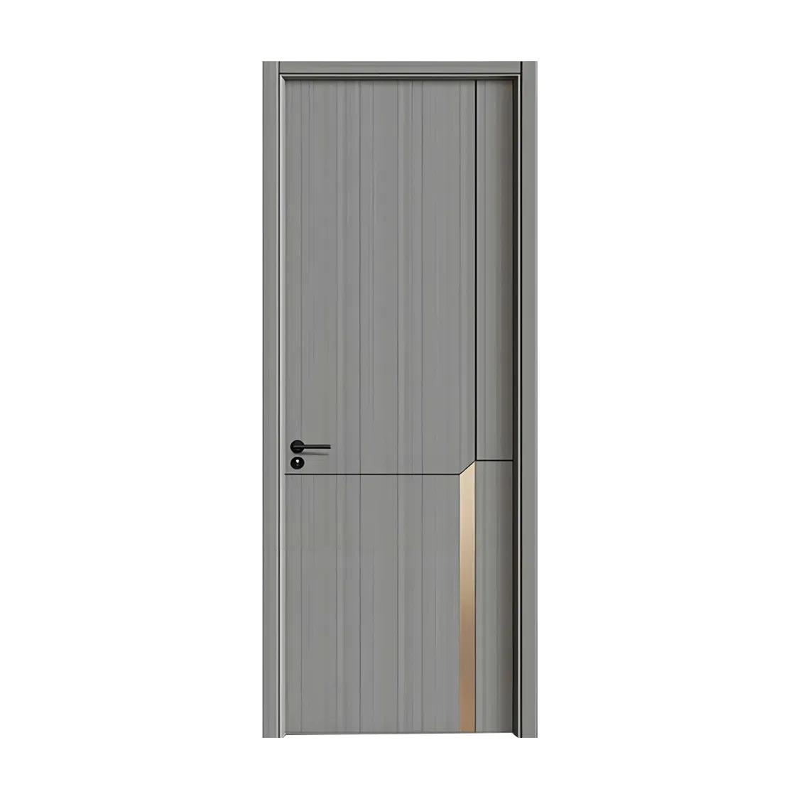 Factory Price Wholesale Modern Flat Simple Fashion Customer Sliding Interior Solid Wooden WPC PVC MDF Steel Metal Glass Security Entrance Door Wood of House