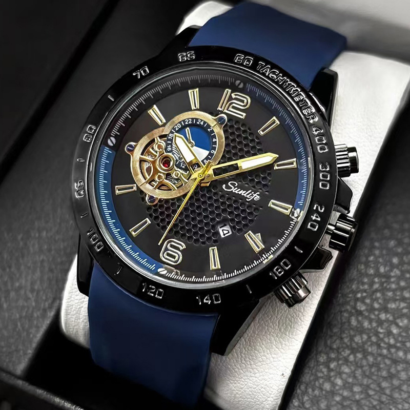 Classic Simple New Trendy Business Sport Featuring Luminous Hands Men's Wristwatch