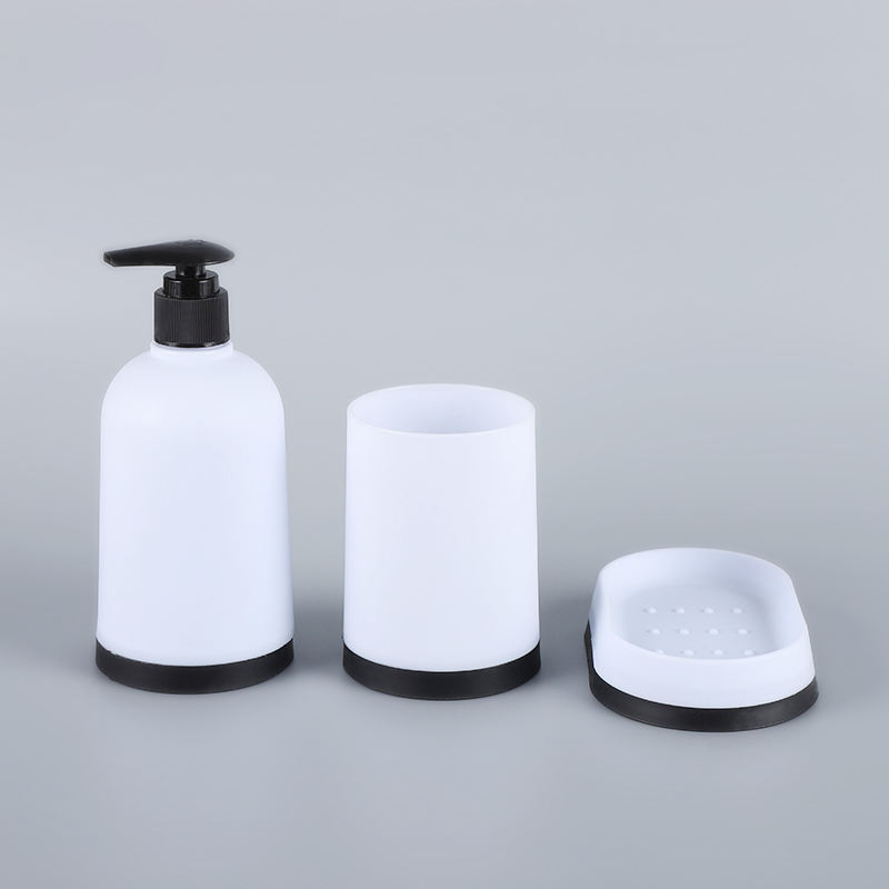 House Hold Bathroom Accessories Set White Liquid Soap Dispenser
