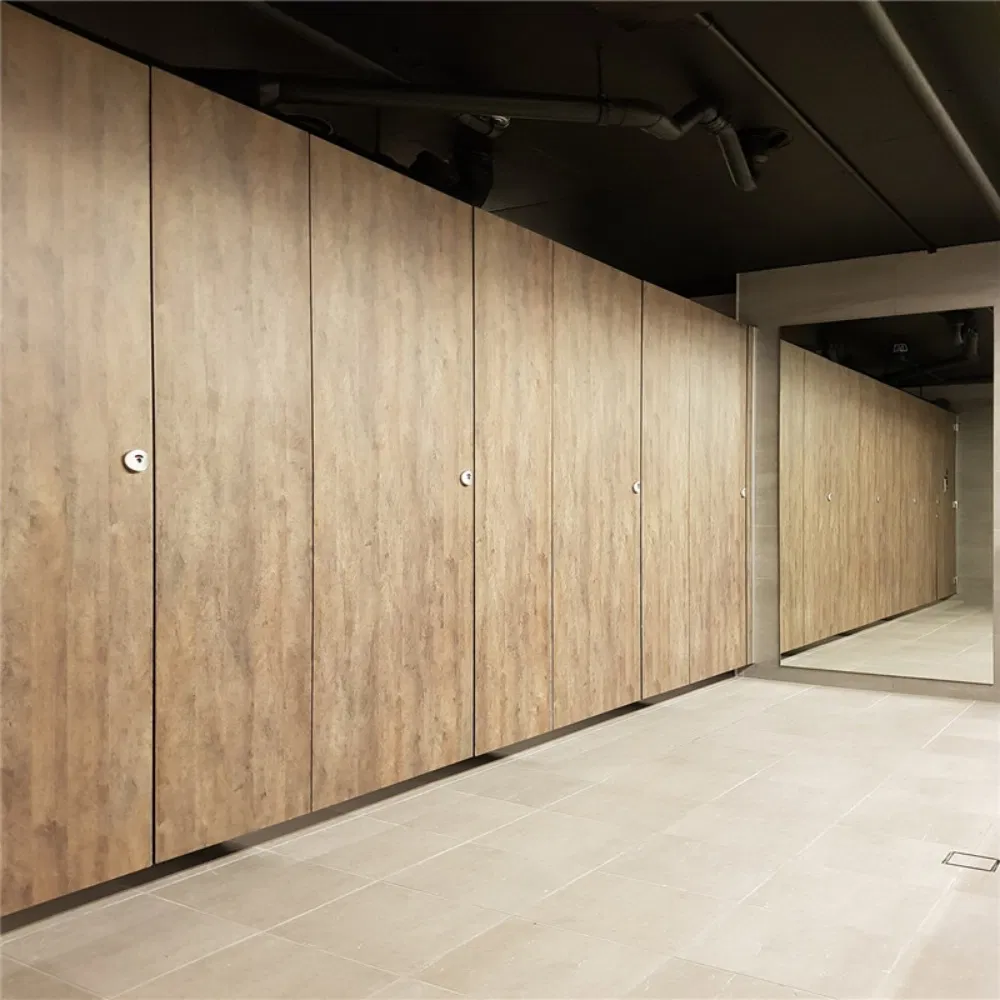 Color Matching Service Available HPL Compact Laminate 18mm Solid Phenolic Toilet Shower Cubicle Urinal Partition Board
