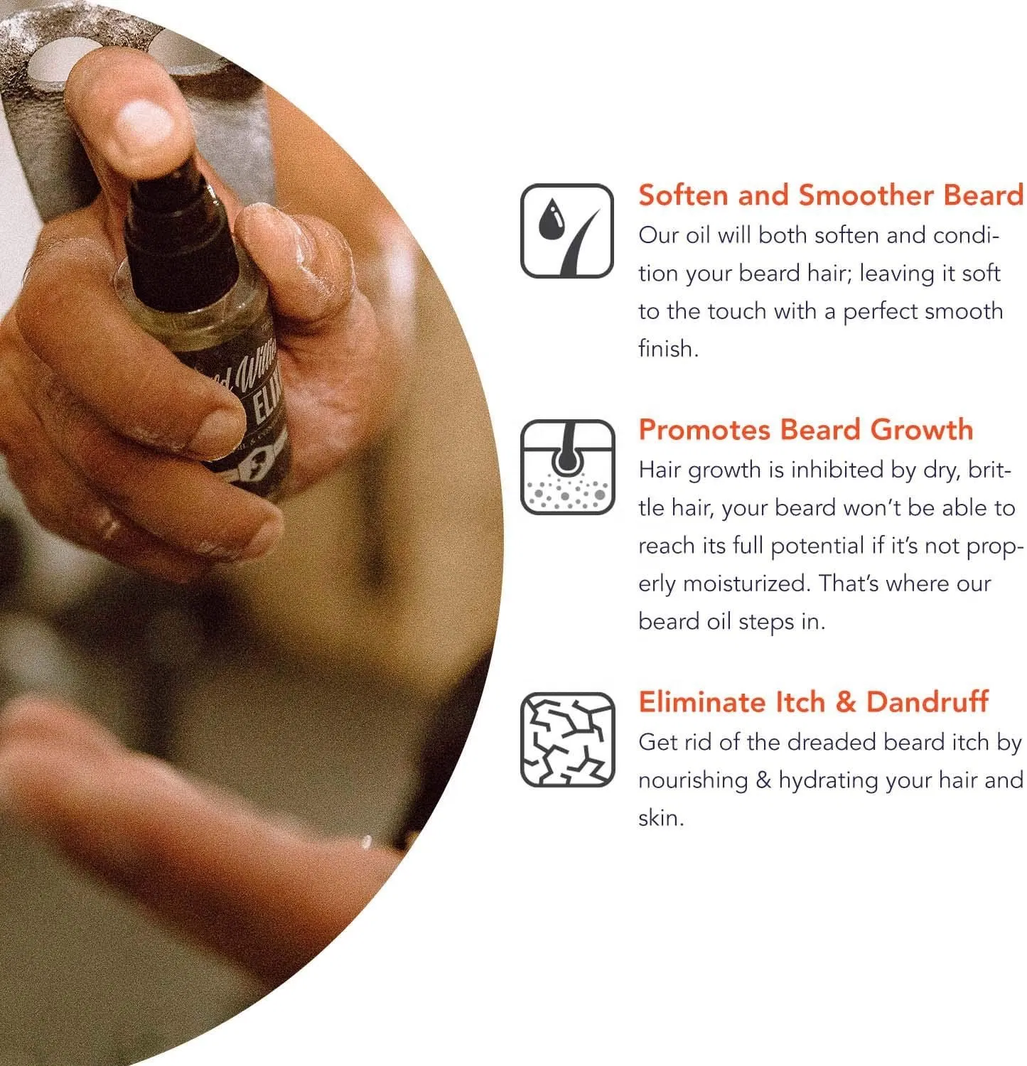 Best Quality OEM Argan Oil Best Men Beard Growth Oil Subtle Sandalwood Beard Growth Oil for Men