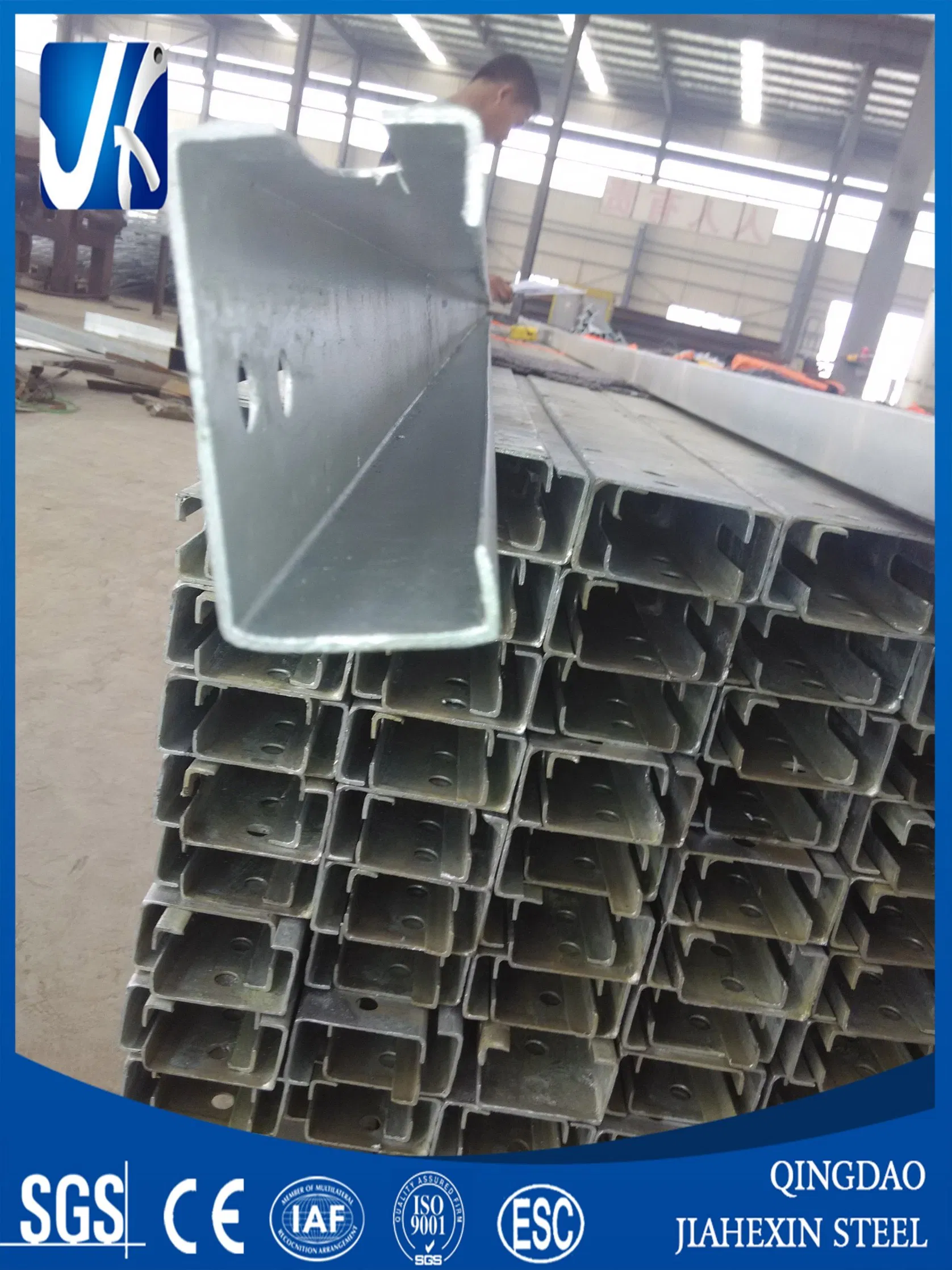 Material Q235/Q345 Steel Structure Galvanized C Channel Cold Formed Steel Purlin