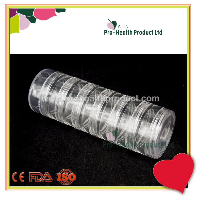 Transparent 7 Layers Food Grade PP Round Capsule Pill Container