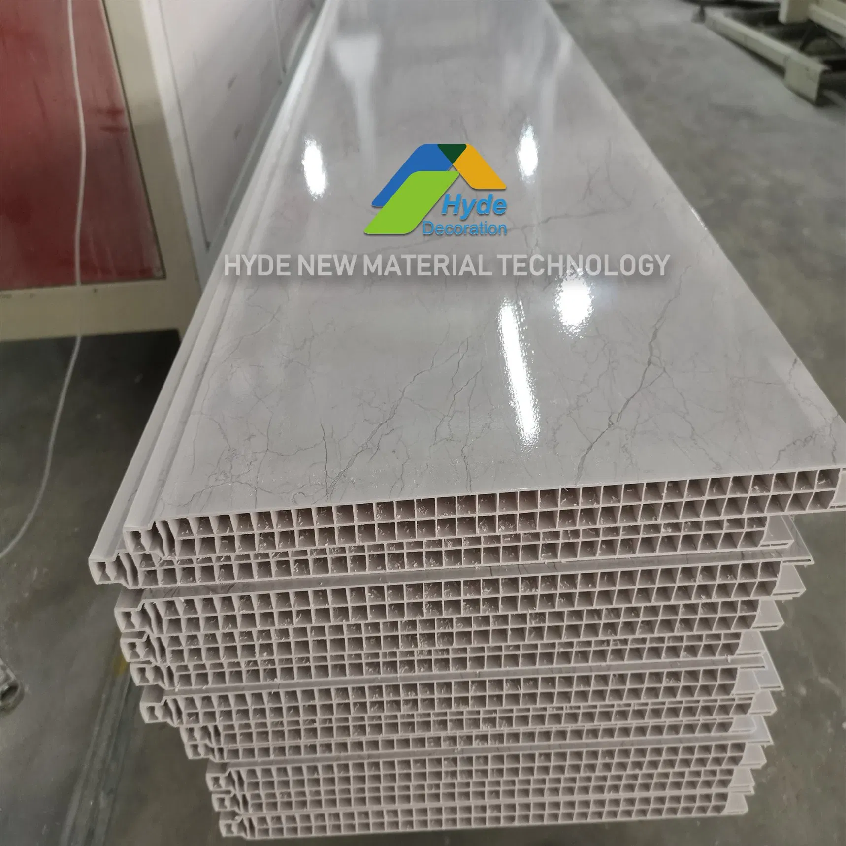 Wood Grain Pattern Honeycomb Core Quick Installation Interior PVC Partition Wall