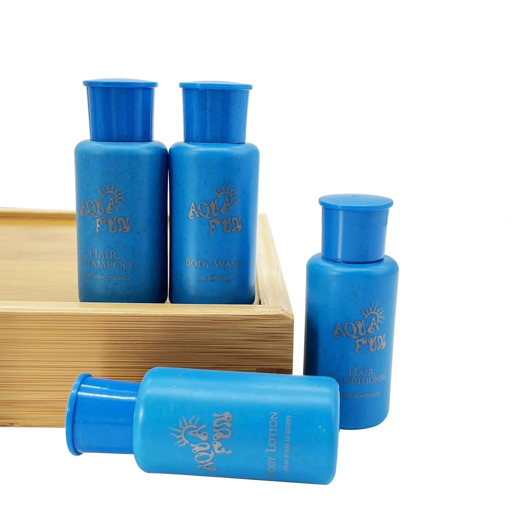 Eco Biodegradable 40ml Shampoo Wheat Straw Plastic Disposable Hotel Amenities