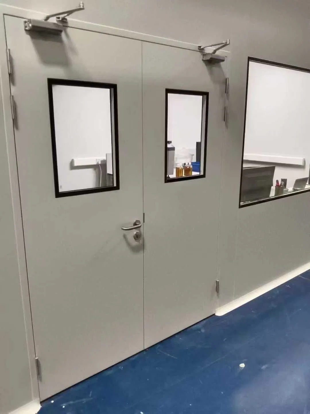 Durable Exit Fireproof Door with Window - Grade B Steel