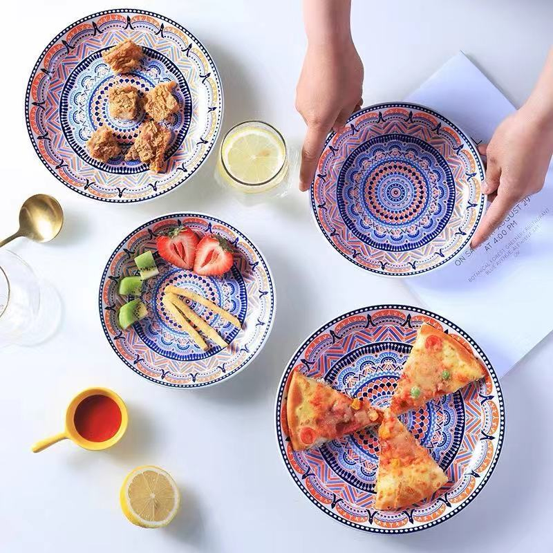 Fruit Rice Soup Plate Pad Printing 6"-12" Porcelainware Ceramics Tableware