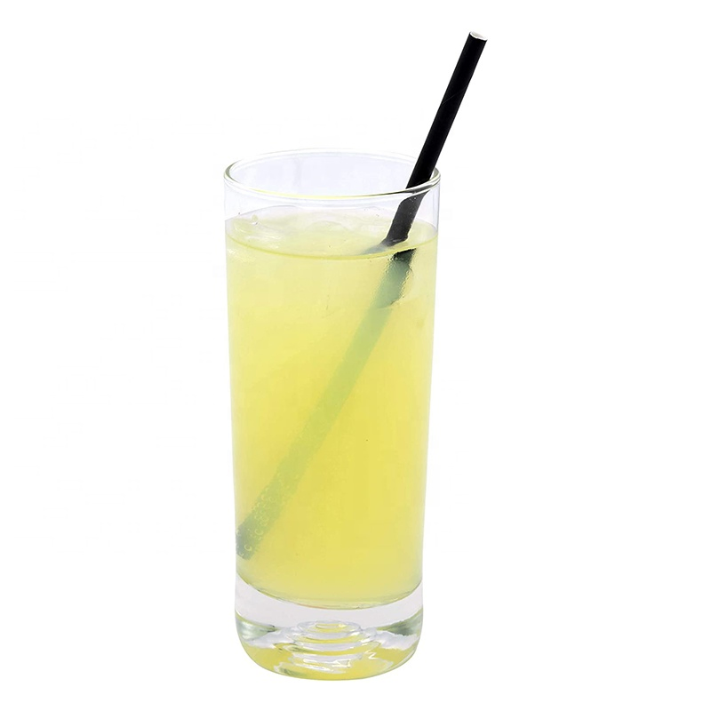 Manufacture Disposable Black Straws Color Solid Kraft Straw with Paper Wrapped