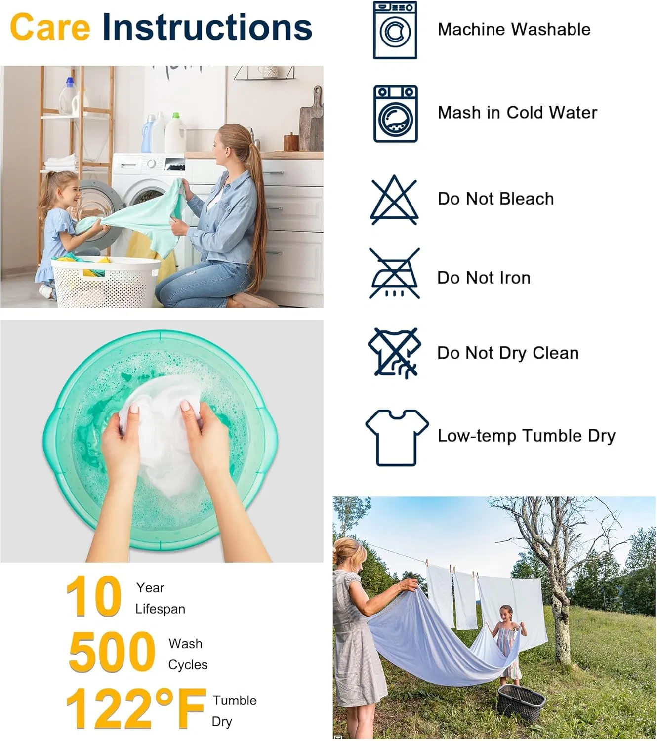 Premium Soft Polyester Mattress Protector - 100% Waterproof & Breathable