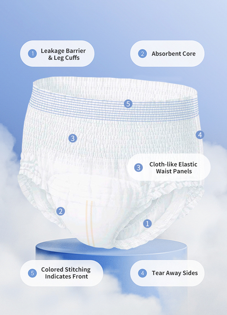 Wholesale Adult Pull up Diapers Nappy Adult Cheap Disposable Pull UPS Pants