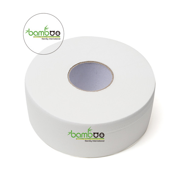 1ply White Bamboo Toilet Tissue Paper Parent Jumbo Rolls