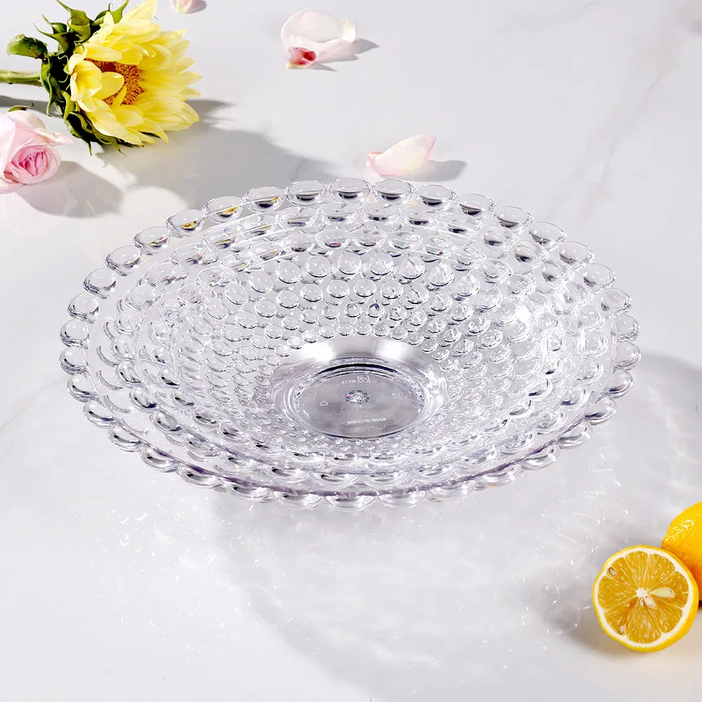 Minimalist Spiral Fruit Dish Stackable Tray Flower Plant PS Plastic Fruit Plate