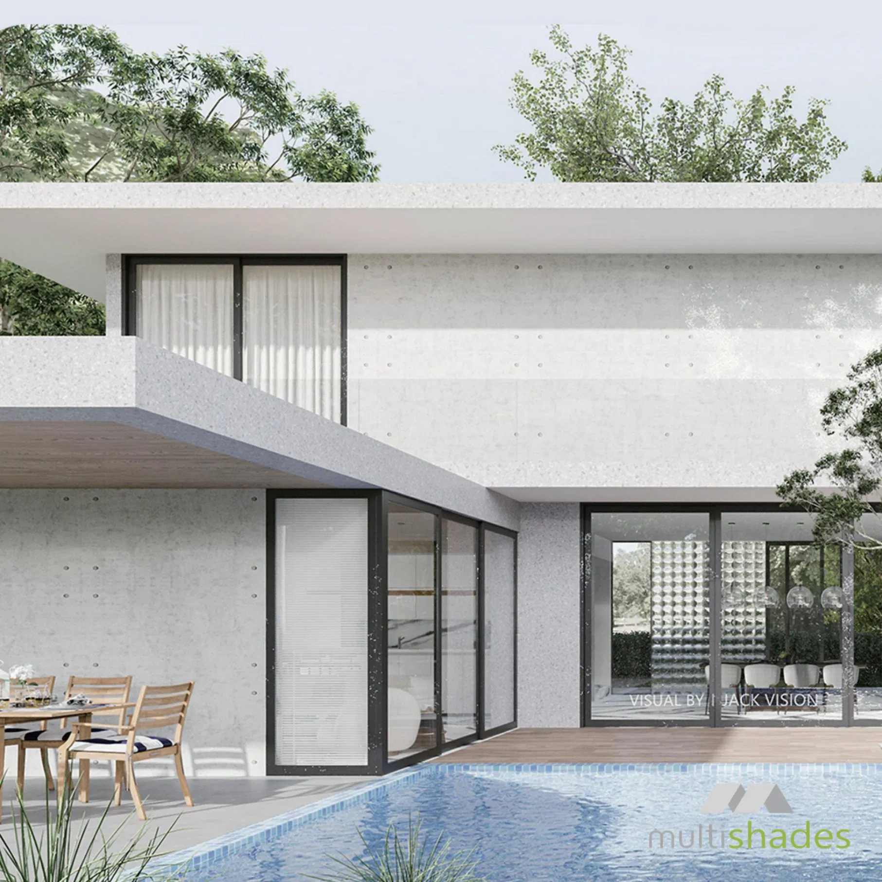 Алюминиевые раздвижные окна Minimalist с тонированным стеклом