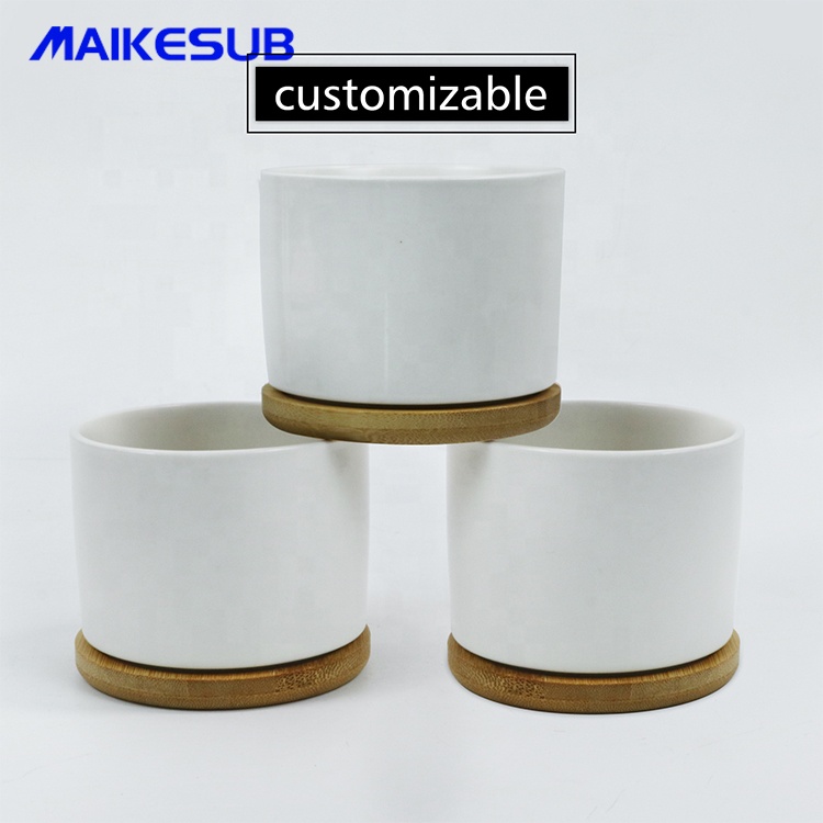 Горшки керамические для суккулентов белые квадратные глазурованные