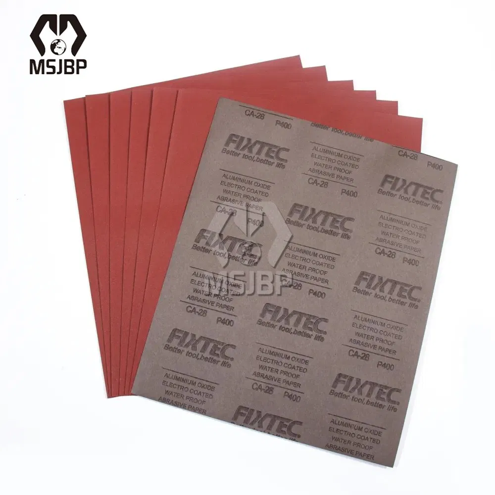 Водостойкая наждачная бумага Fixtec Red Aluminum Oxide