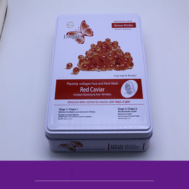 Caviar Placenta-Collagen Face and Neck Mask Anti Wrinkle Facial Mask Iron Box