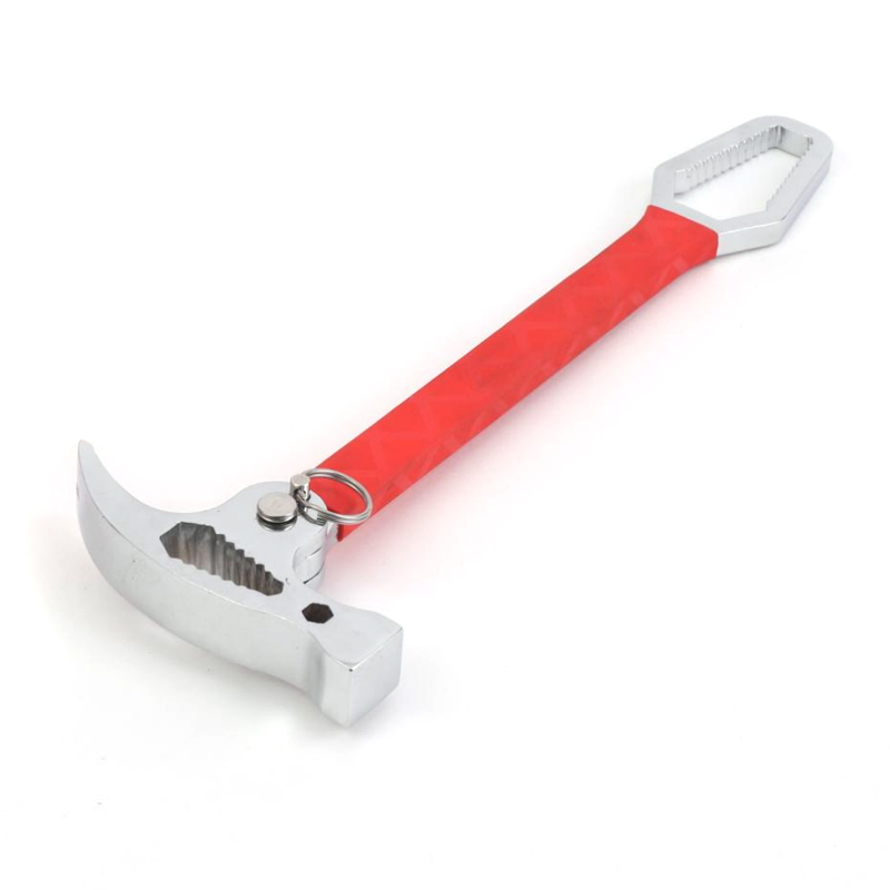 Multifunctional Claw Hammer Woodworking Nail Hammer Self-Tightening Universal Wrench Plum Crowbar Nail Pulling Car Hammer