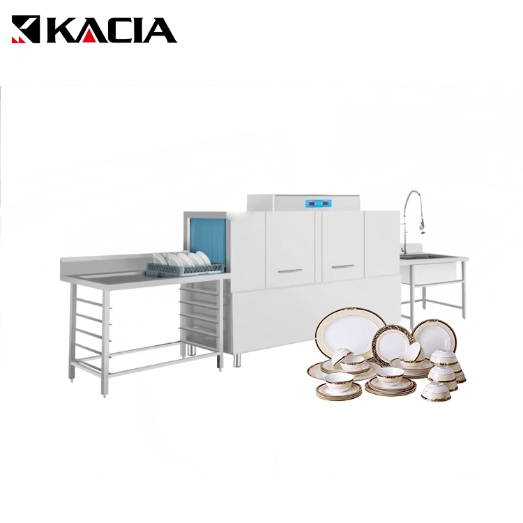 Commercial Factory Kitchen Dishwasher Smart Automatic Through Type Dishwasher