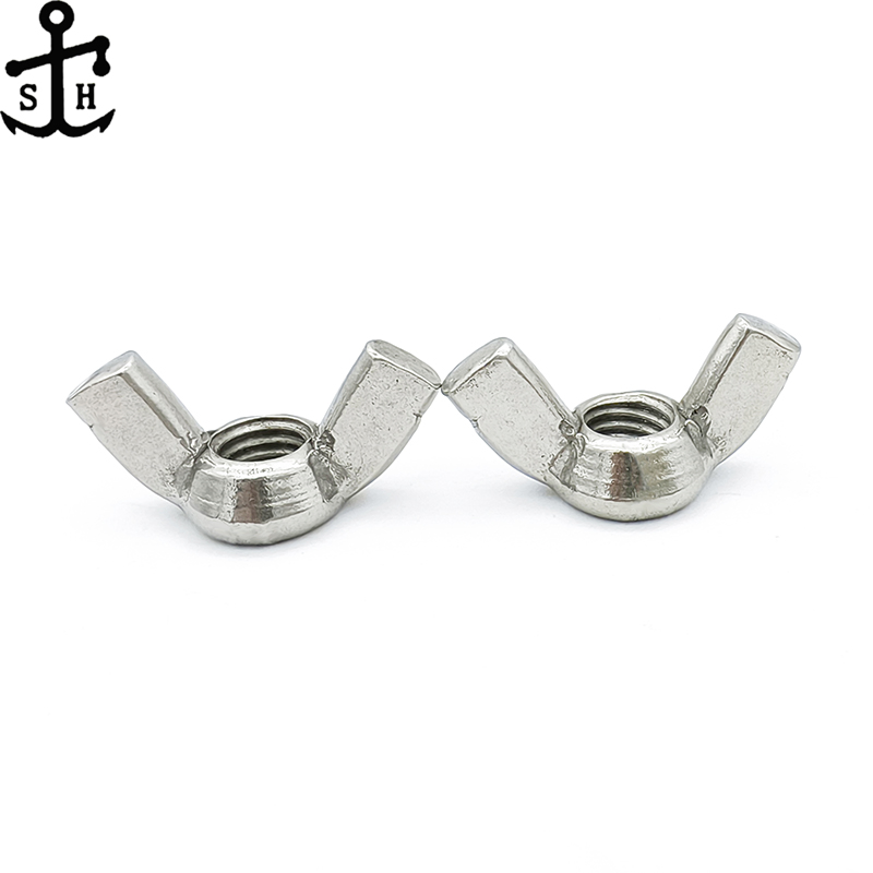 Unc Unf Thread Wing Lock Nuts Stainless Steel SUS 304 Round Square Nose Type Made in China