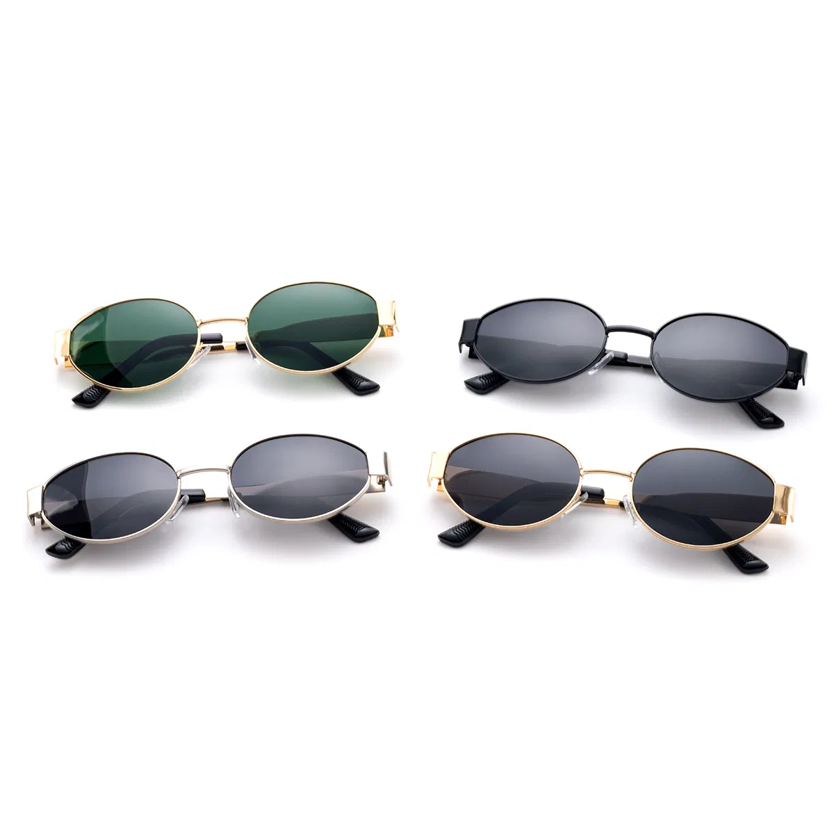 2025 Luxury Sunglasses Unisex Small Round Metal Lens Custom New Fashionable Sun Glasses Frame Oval Shades Men Glasses Women