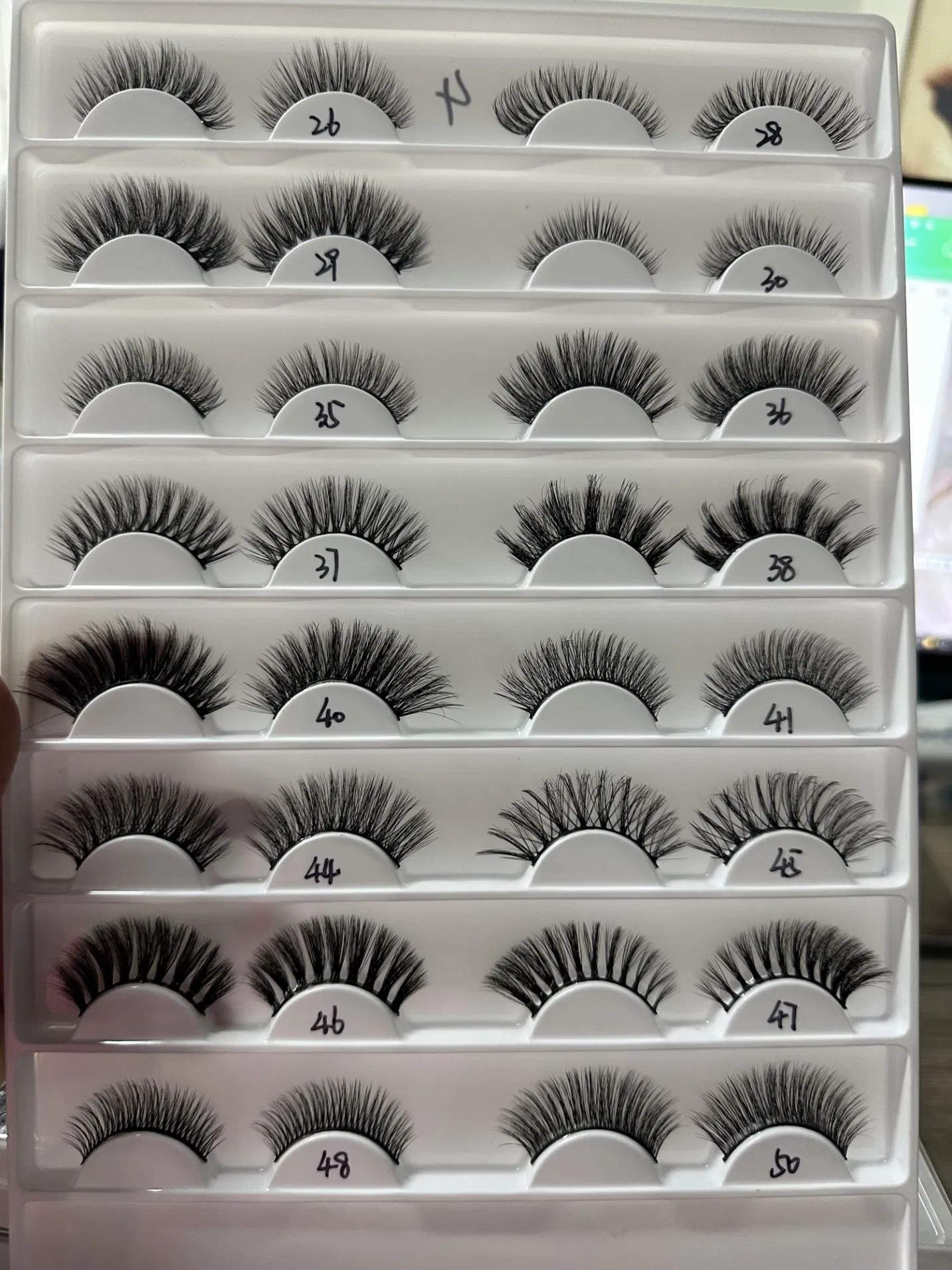Private Label Eyelashes Soft Fluffy Lashes Tray Volume Eyelashes 15mm 25mm