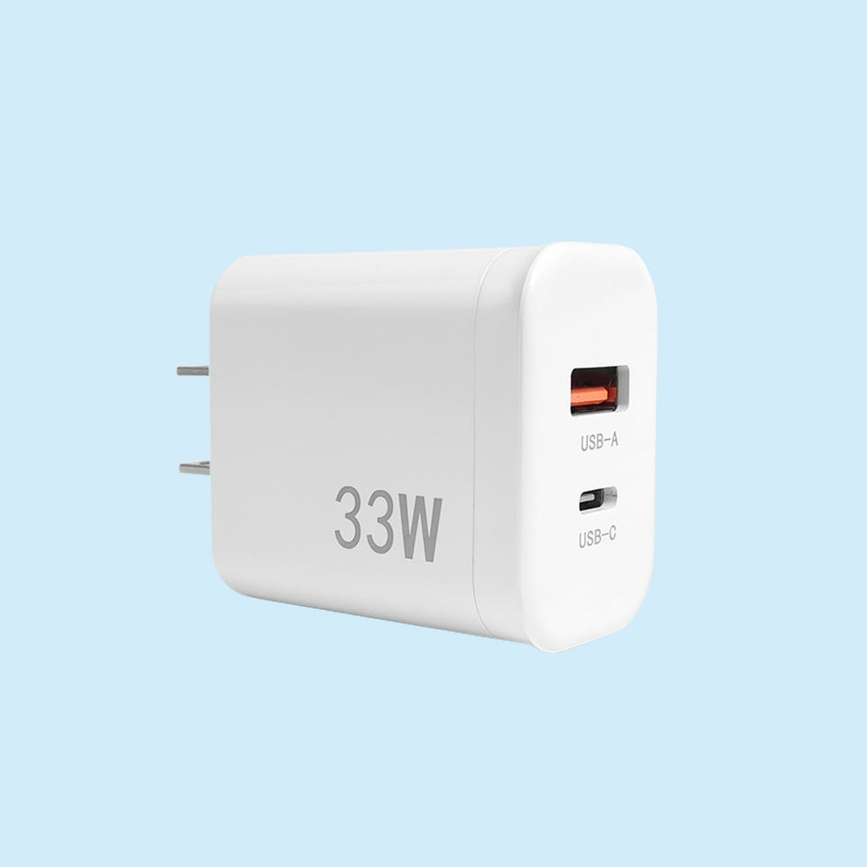 33W Dual USB-C Fast Universal Mobile Charger Phone Portable Travel Power Adapter Quick Wall Charger