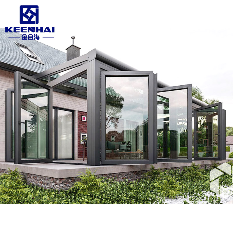 Aluminum Frame Sunroom for Swimming Pool Houses Green Tempered Glass Aluminium Profile Sun House