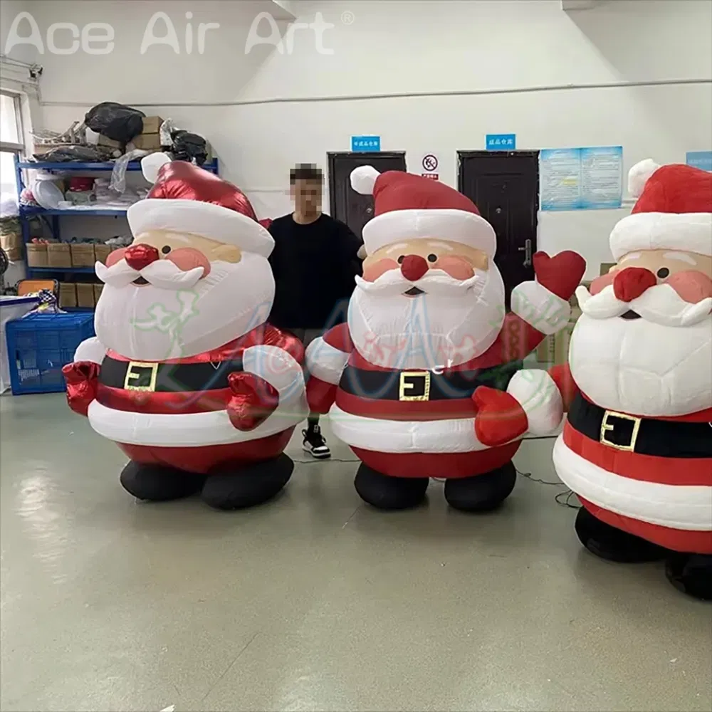 Giant Inflatable Santa Claus Air Blow Cartoon Father Christmas Decoration 1.8mh Festival Ornament Event Mall Advertising Props