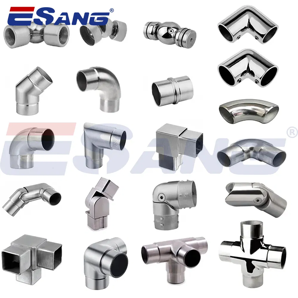 Esang Railing Fittings Adjustable Flexible Stainless Steel Elbow Joint for Handrail