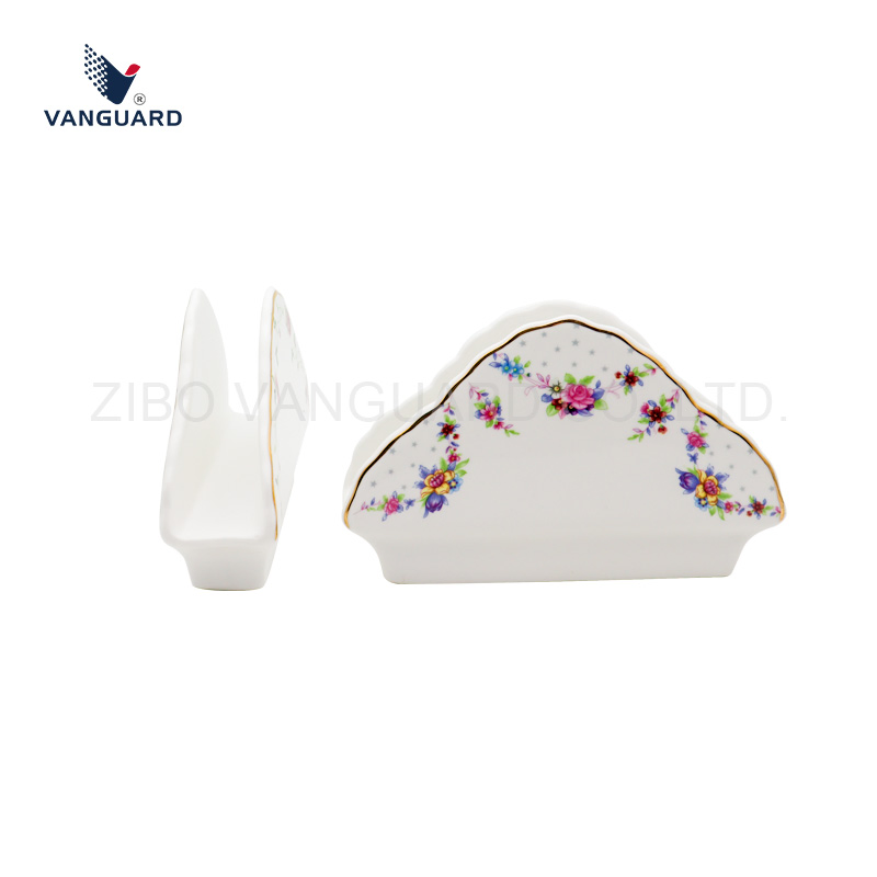 Factory Restaurant Custom Paper Tissue Napkin Holder with Decal Design