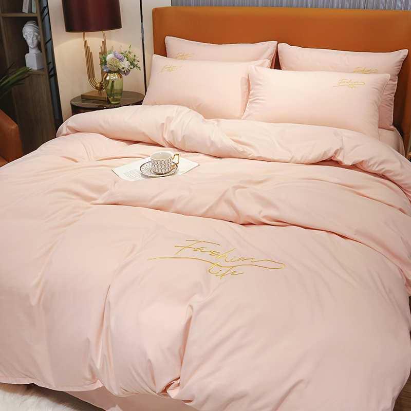 China Embroidery Bedding Product Washed Cotton Comforter Bed Sheet