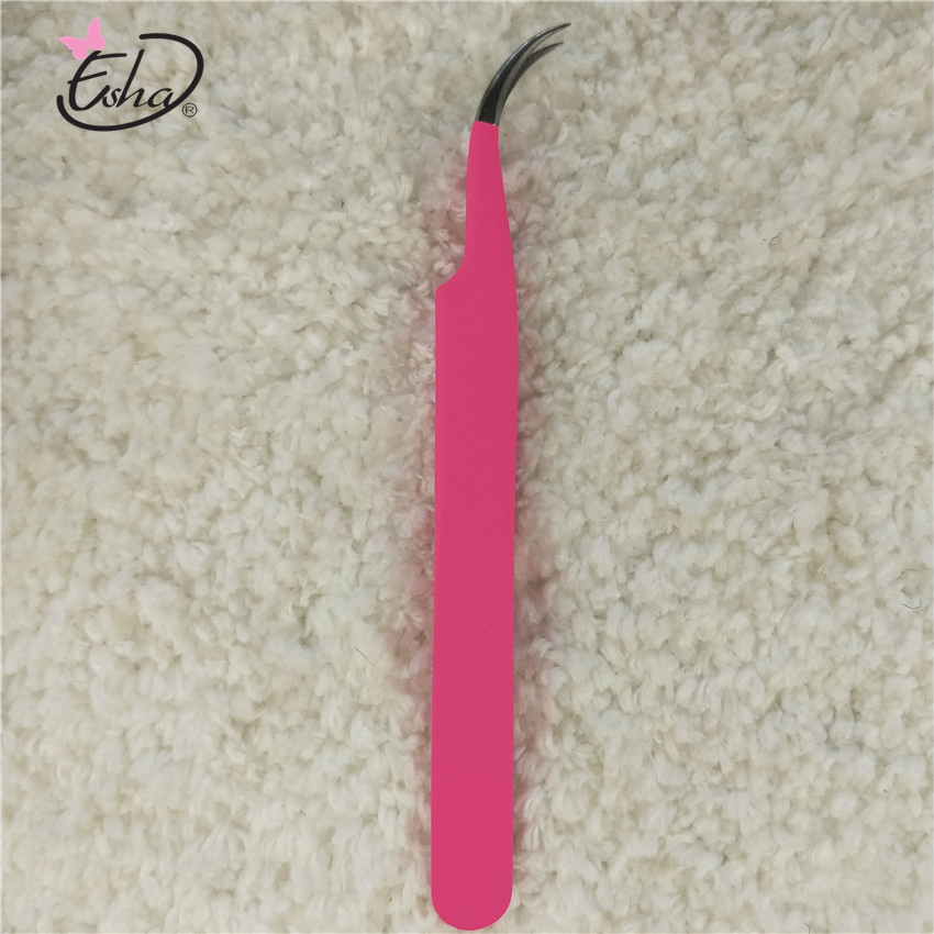 OEM Custom Thick Stainless Steel Eyelash Eyebrow Tweezers Pointed Precision Electronic Grafting Tweezers