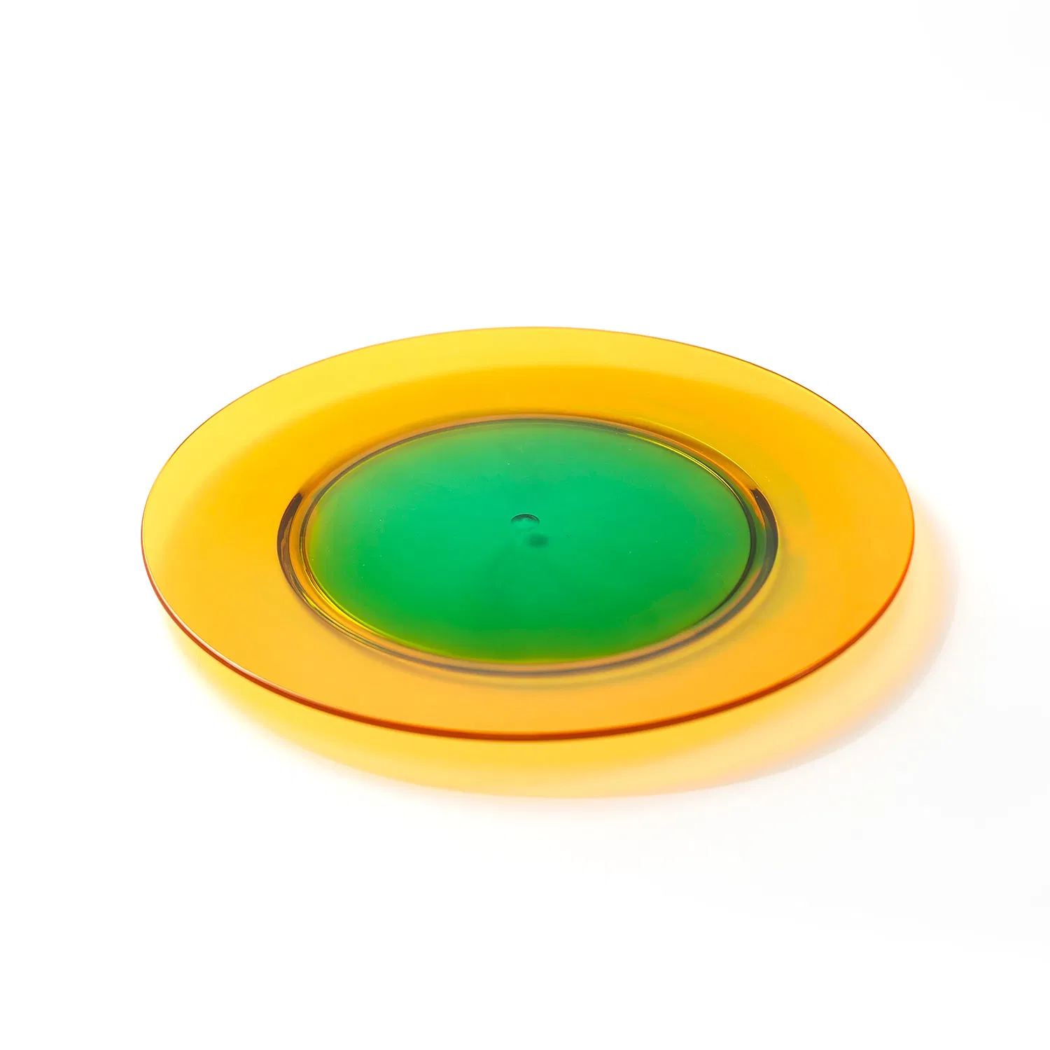 Ombre Bicolour PS Ms Tableware Resuable Wholesale Plastic Round Plate