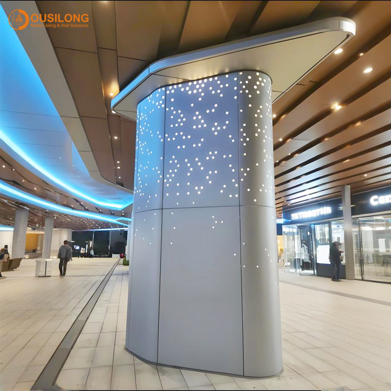 Best Aluminum Column Cover Cladding Panels for Commercial Malls & Retail Centers