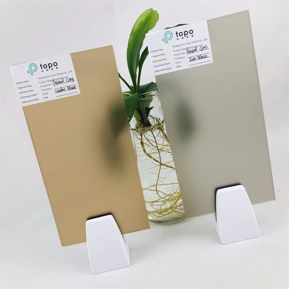 4mm-12mm Dark Bronze Acid Etched Frosted Glass for Windows and Doors (FG-TP)