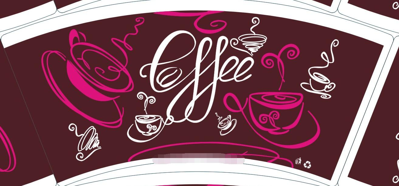 Customs Design Paper Cup Fan Coffee Paper Cup Fan