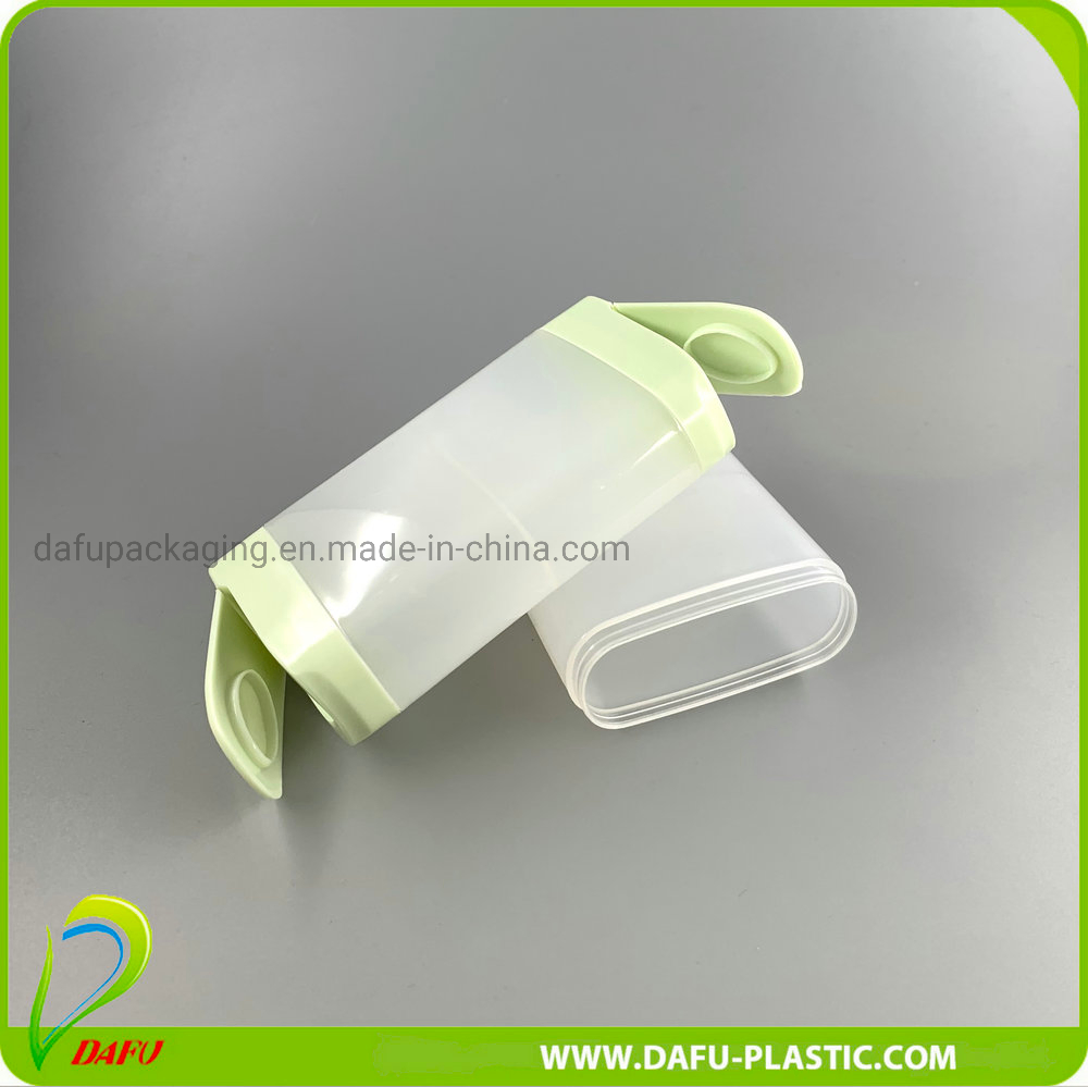 New Design Plastic Candy Bottle with Two - Headed Flip Top Cap