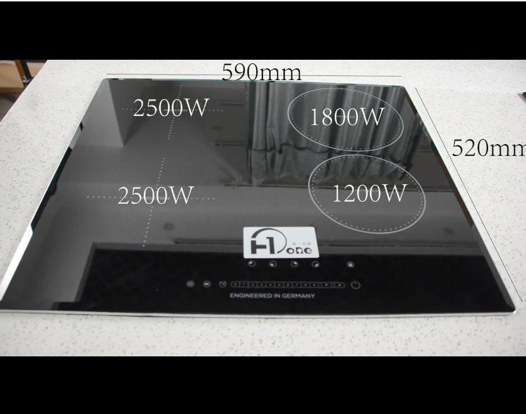 Electric Cooktop Type 4 Burner Electric Hob with Glass Surface Material and Radiant Coil Copper Coil Burner