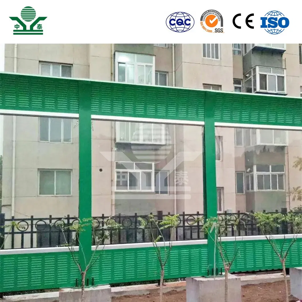 Zhongtai Outdoor Sound Barrier Walls Residential China Manufacturing Sound Deadening Fence Panels Light Grey Color Sound Barrier for Room