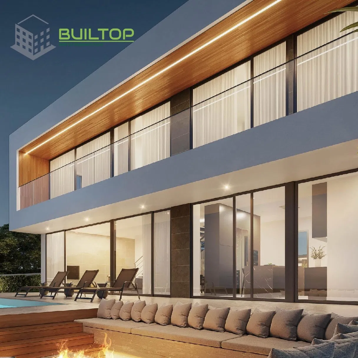 Aluminum Stainless Balustrades Glass Balcony Handrail Railing