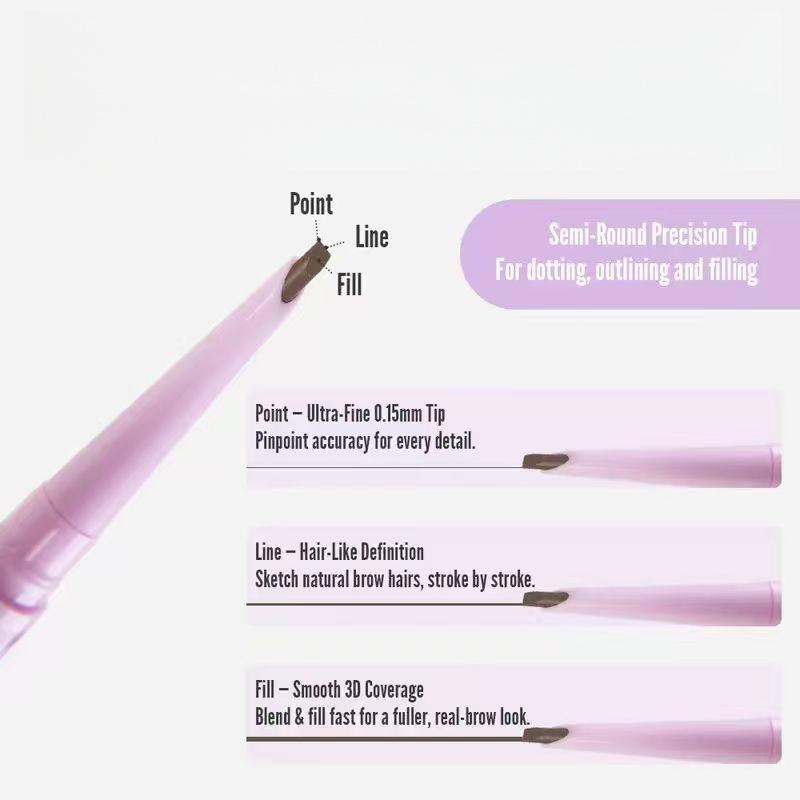 Waterproof Sweatproof Dual End Long Lasting Setting Makeup Eyebrow Pencil