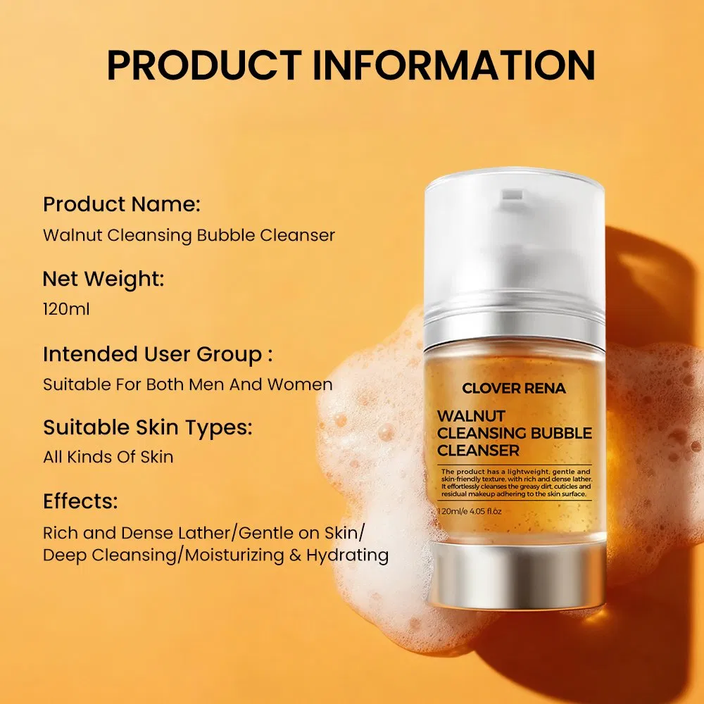 Factory Private Label Customized Natural Ingredients Face Wash Deep Cleansing Nourishing Non-Toxic Bubble Facial Cleanser