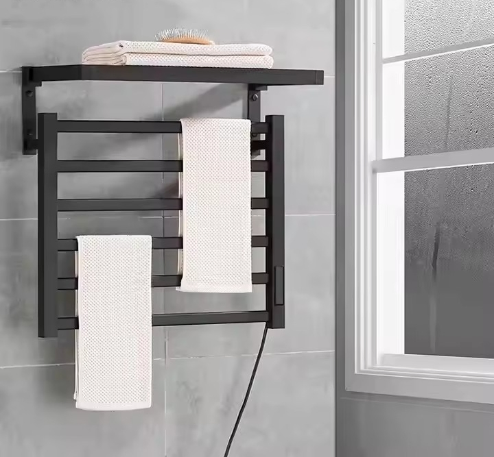 Premium Electric Heated Towel Rack - Stylish Aluminium Warmer